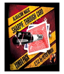 Sharpie Through Card Combo Pack (DVD and Gimmick) Red and Blue